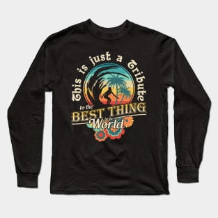 Boho Surfer Vacation, Palm trees, surfing, sunset Long Sleeve T-Shirt